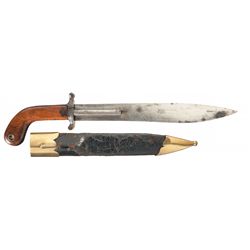 Scarce Swedish C.G. Granberg Double Barreled Percussion Knife Pistol with Scabbard