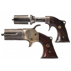 Collector's Lot of Two North & Couch Handheld/Animal Trap Pepperbox Pistols