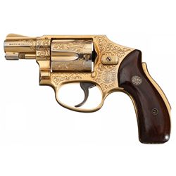 Rare Gold Plated Engraved Smith & Wesson Pre-Model 40 Centennial Double Action Revolver