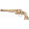 Image 2 : Engraved Gold Finish Smith & Wesson First Model American Transition Single Action Revolver with Pear