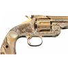 Image 4 : Engraved Gold Finish Smith & Wesson First Model American Transition Single Action Revolver with Pear