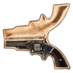Smith & Wesson Model Number One 2nd Issue Revolver with British Proofs and Pipe Case
