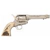 Image 2 : Engraved Colt Single Action Revolver with Stag Grips