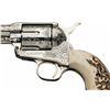 Image 3 : Engraved Colt Single Action Revolver with Stag Grips