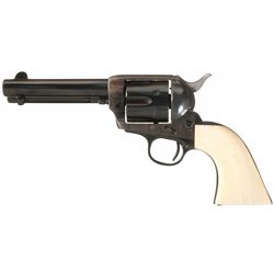 Oklahoma Territory Shipped Pre-War Colt Single Action Army Revolver with Ivory Grips Inscribed Back