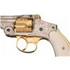 Image 2 : Exhibition Quality Engraved Nickel and Gold Plated Smith & Wesson 38 Safety Hammerless 5th Model Rev