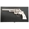 Image 1 : Cased Nickel Plated Smith & Wesson Pre-Model 29 44 Magnum Double Action Revolver with Pearl Grips