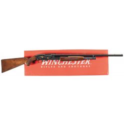 Engraved and Gold Highlighted Winchester Model 12 Grade IV Slide Action Shotgun with Original Box