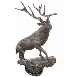 Proctor Marked Large Red Stag Bronze