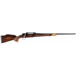 Custom Engraved Silver Inlaid Fabrique Nationale Bolt Action Rifle in 7mm Remington Magnum