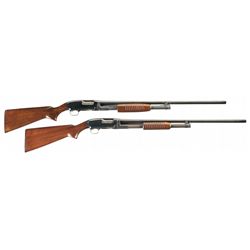 Two 16 Gauge Winchester Model 12 Slide Action Shotguns