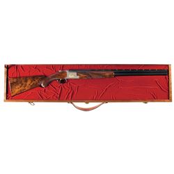 Cased, Engraved and Gold Inlaid Belgian Browning Superposed Waterfowl Edition Shotgun