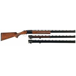 Engraved Browning Grade I Three Barrel Set Citori Skeet Over/Under Shotgun with Case