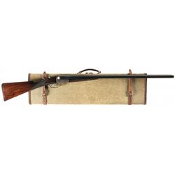 Engraved Charles Osborne Side by Side Shotgun with Case