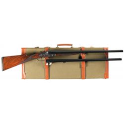 Engraved Special Order Orvis Custom Union Armera Model 215 Side by Side Two Barrel Set Shotgun with