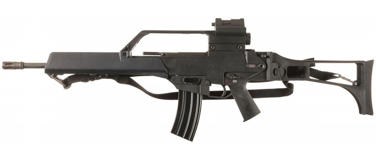 Heckler & Koch Model SL81 SemiAutomatic Rifle with DualOptic Sights and Extra Magazine