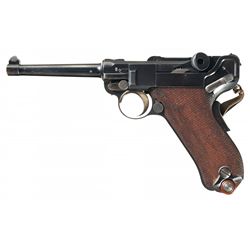 Swiss Model 1900 DWM Commercial Luger Pistol with Swiss Leather Holster