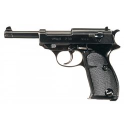 Exceptionally Rare Early Variation Walther Zero Series P38 Pistol Serial Number 0262 with Concealed