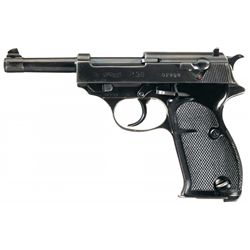 Outstanding Rare Early World War II Nazi Walther Second Issue Zero Series P38 Semi-Automatic Pistol