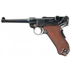 Swiss Military Contract DWM Model 1900 "Wide Trigger" Variation Luger Pistol