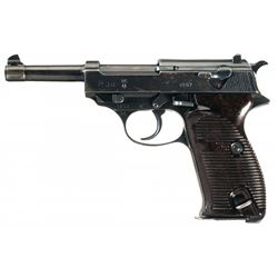 Excellent World War II Nazi Walther ac/41 Code First Variation P38 Semi-Automatic Pistol with Matchi
