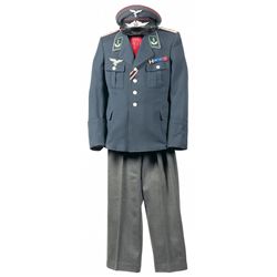 World War II Luftwaffe Coat for a Engineering Administrator, with Pants and Cap