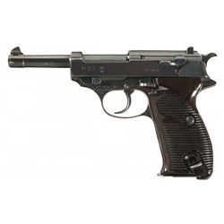 World War II Walther "ac/41" Code 1st Variation P38 Semi-Automatic Pistol with Matching Magazine
