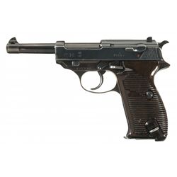 World War II Walther "ac/41" Code P38 Semi-Automatic Pistol with Matching Serializerd Magazine