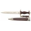 Image 2 : Rare Documented Ernst Rohm Inscribed SA Dagger with Sheath, Hanger and Checkered Grip, as Photograph