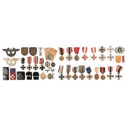 Large Grouping of Nazi Medals, Badges and Accoutrements