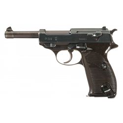 World War II Walther "ac/41" Code P38 Semi-Automatic Pistol with Matching Magazine