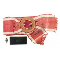 Three Nazi Artifacts, Including a Sash for the German National Prize for Arts and Science and a Gold