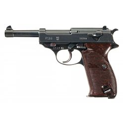 World War II Walther "ac/42" Code P38 Semi-Automatic Pistol with Matching Serialized Magazine