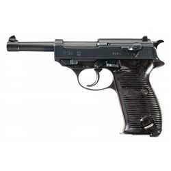 World War II Walther "ac/42" Code P38 Semi-Automatic Pistol with Matching Serialized Magazine