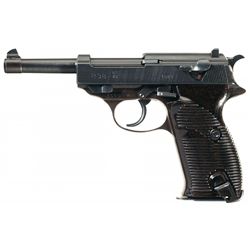 World War II Walther "ac/43" Code P38 Semi-Automatic Pistol with 1943 Dated Holster