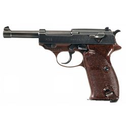 World War II Walther "ac44" Code P38 Semi-Automatic Pistol with Scarce FN Frame