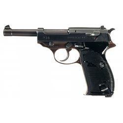 World War II Walther "ac44" Code P38 Semi-Automatic Pistol with Scarce FN Frame