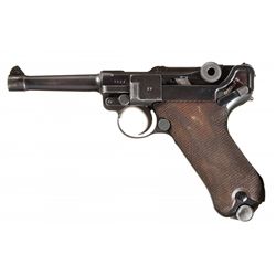Pre-World War II Mauser S/42 Code, 1938 Date Luger Rig with 1937 Dated Leather Holster