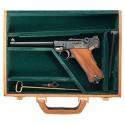 Cased Mauser 75th Year Navy Luger Semi-Automatic Pistol
