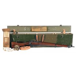 World War II Enfield No. 4 MKI (T) Sniper Rifle Complete with Scope, Mount, Canvas Scope Case and Wo