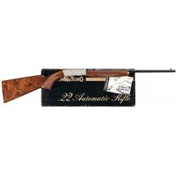 Signed Engraved Belgian Browning Grade II .22 Caliber Semi-Automatic Rifle with Box