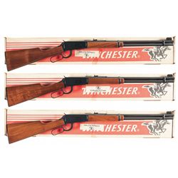 Collector's Lot of Three Boxed Consecutively Serialized Winchester Model 94 Lever Action Carbines
