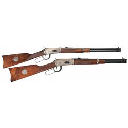 Two Winchester Commemorative Model 94 Lever Action Carbines
