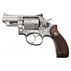 Engraved Smith & Wesson Model 66 Double Action Revolver
