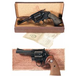 Two Colt Double Action Revolvers with Factory Boxes