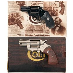 Two Colt Double Action Revolvers with Factory Boxes