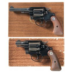 Two Colt Double Action Revolvers with Factory Boxes