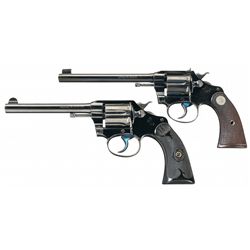 Collector's Lot of Two Pre-War Colt Double Action Revolvers