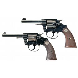 Collector's Lot of Two Pre-War Colt Double Action Revolvers