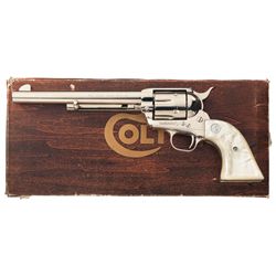 Nickel Plated Colt Second Generation Single Action Army Revolver with Factory Box